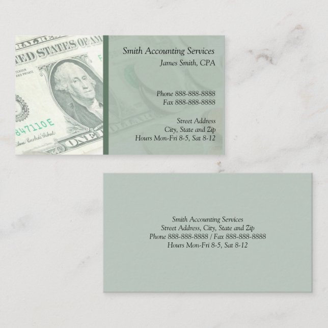 Accounting Services Business Card (Front/Back)