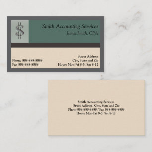 Accounting Services Business Card