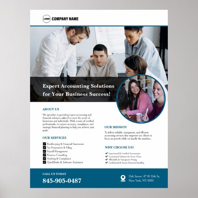 Accounting Services Custom Poster (Front)