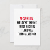 Accounting Where 'net income' is not a fishing te