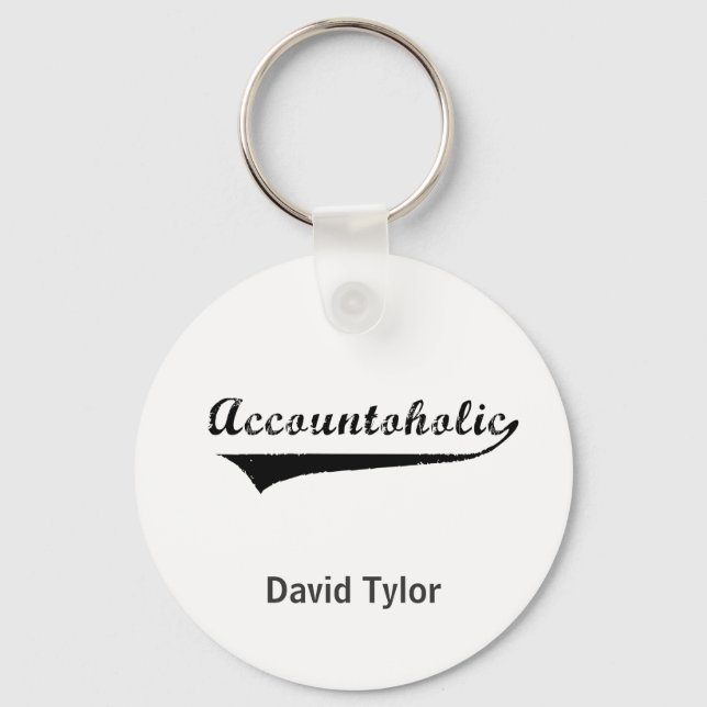 Accountoholic Keychain (Front)