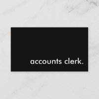 accounts clerk.