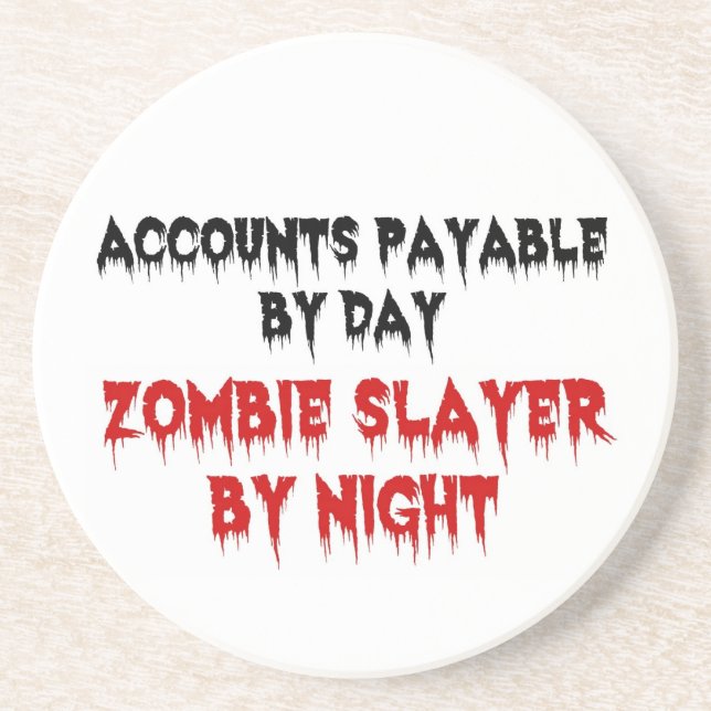 Accounts Payable Zombie Slayer Coaster (Front)