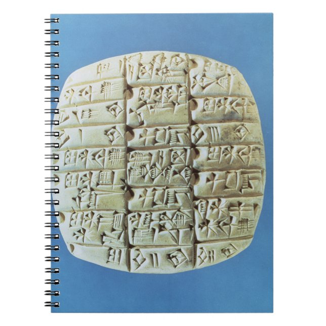 Accounts Table with cuneiform script, c.2400 BC (t Notebook (Front)