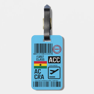 Accra airport travel tag