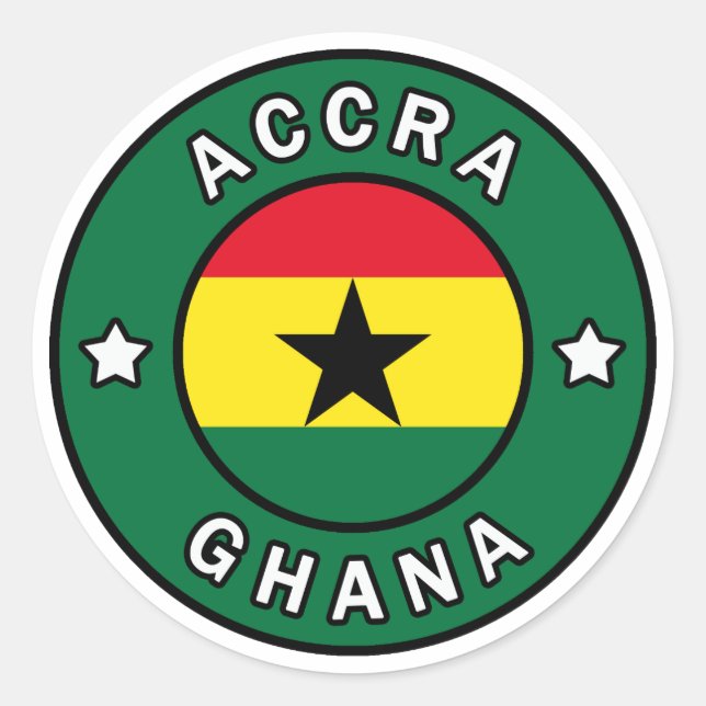 Accra Ghana Classic Round Sticker (Front)