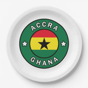 Accra Ghana Paper Plate