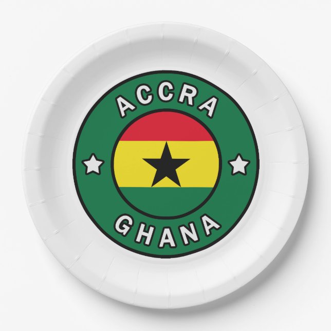 Accra Ghana Paper Plate (Front)