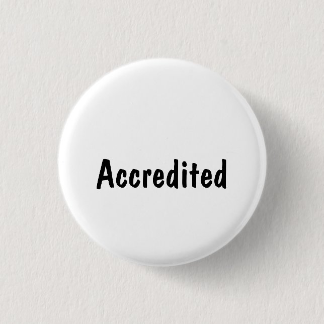 Accredited 1 Inch Round Button (Front)