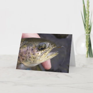 Accroché sur la pêche de mouche - carte