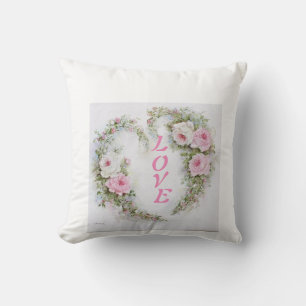 Accroche-toi avec amour : Oreiller du coeur rose (