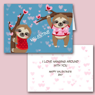 Accrocher autour des fentes Carte Valentine
