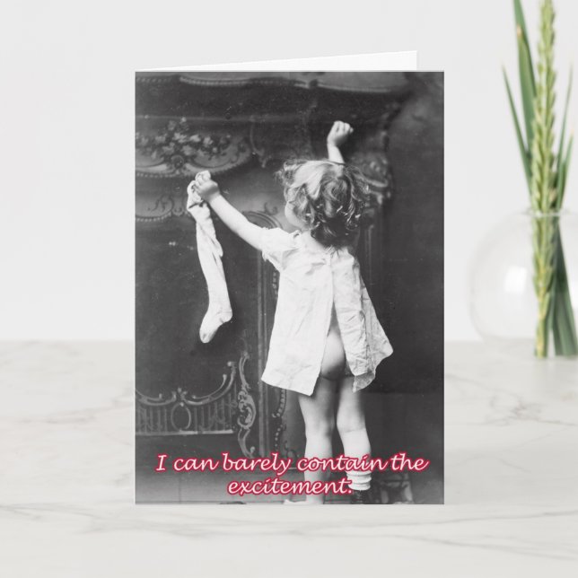 Accrocher Une Bouche, Une Carte De Noël Vintage (Devant)