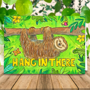 Accrochez-vous là - Carte de voeux Sloth de N. Jan