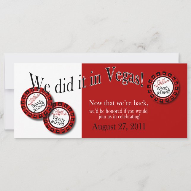 Accueil à thème personnalisé Las Vegas Invitation  (Devant)