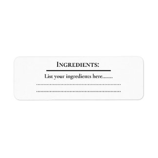 Accueil Aliments Ingrédients de cuisine Liste Étiq