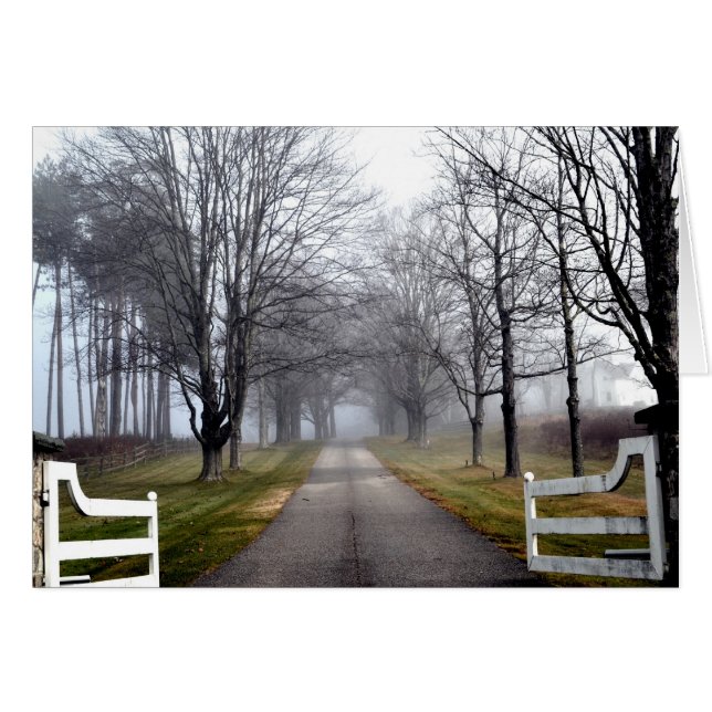 Accueil brumeux de matin (Devant horizontal)