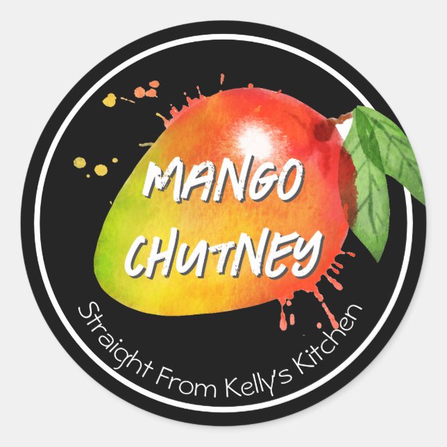 Accueil Canne Entreprise Mango Chutney Étiquette m (Devant)
