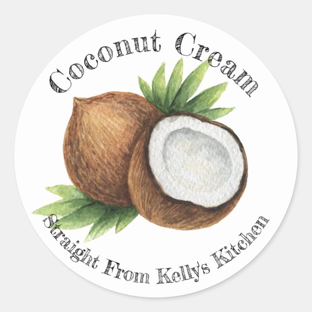 Accueil Canning Business Coconut Cream Étiquette a (Devant)