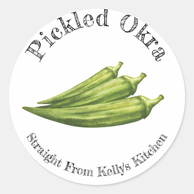 Accueil Canning Business Picked Okra Étiquette ali (Devant)