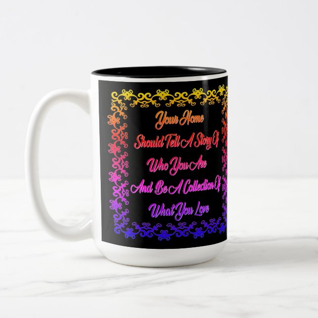 Accueil Citation Mug Arc-en-ciel noir (Gauche)