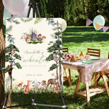 Accueil d'anniversaire Enchanted Forest Animaux