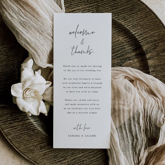 Accueil du jour de mariage et carte Merci (Créateur téléchargé)