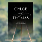 Accueil du Mariage Chic du bas transparent noir