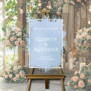 Accueil du Mariage d'éclaboussure bleu chic
