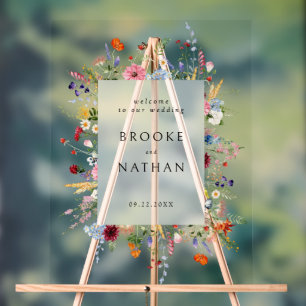 Accueil du Mariage Fleur sauvage coloré