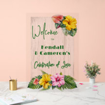 Accueil du Mariage Hawaiian Flowers
