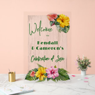 Accueil du Mariage Hawaiian Flowers