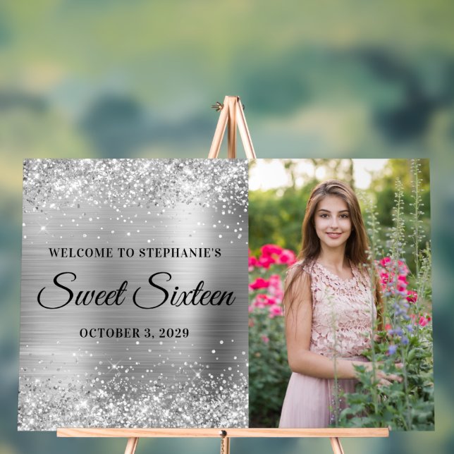Accueil du Sweet sixteen à huile d'argent glacé (Neutre)