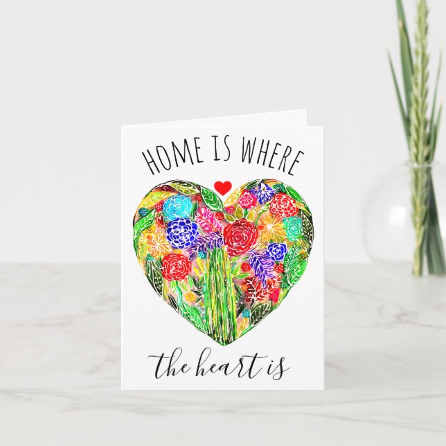 Accueil Est Où Le Coeur Est Carte De Voeux (Devant)