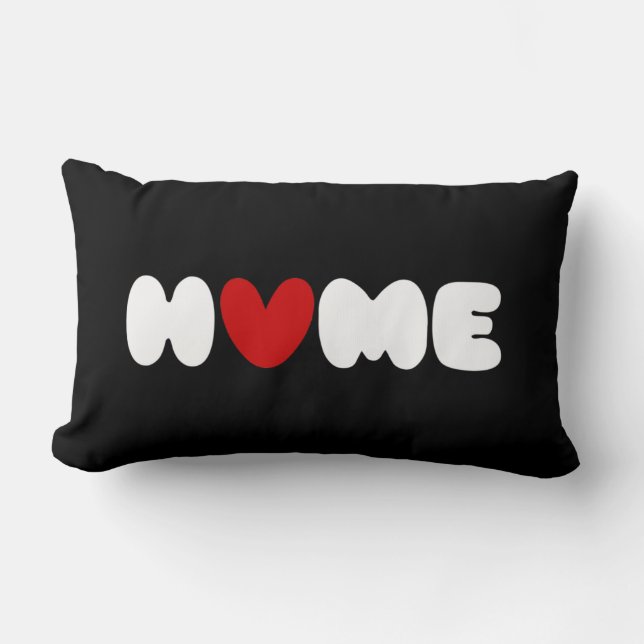 Accueil Est Où Le Coeur Est Lumbar Coussin (Recto)