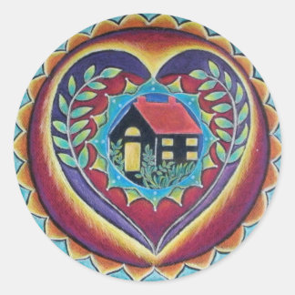 Accueil est où le coeur est Sticker