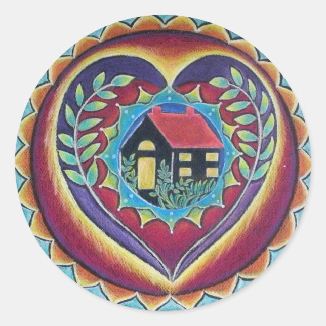 Accueil est où le coeur est Sticker (Devant)