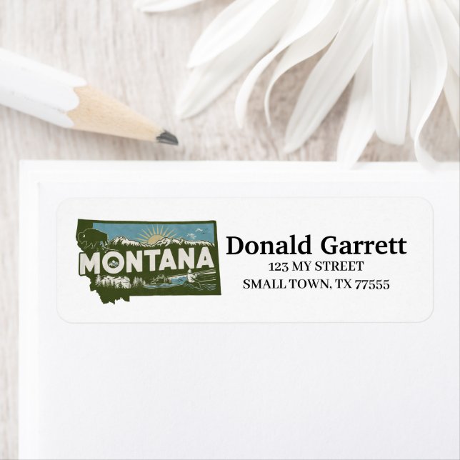 Accueil État Montana Retro Adresse couleur (En situation)