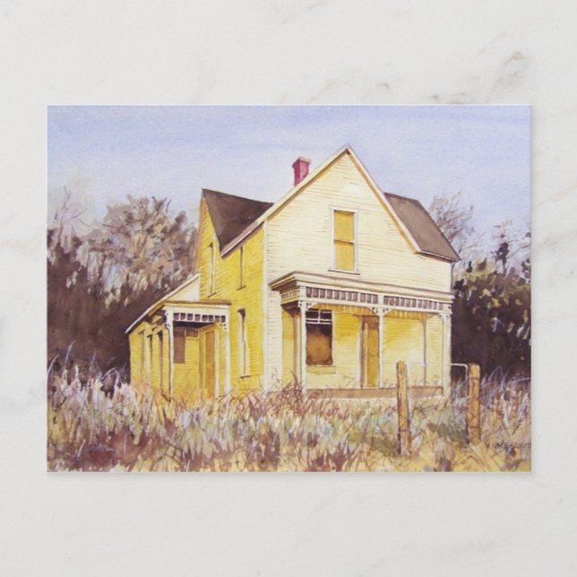 Accueil été jaune - carte postale (Devant)