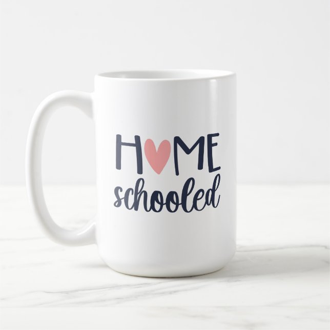 Accueil Étudié Avec Coeur Homeschool Mug (Gauche)