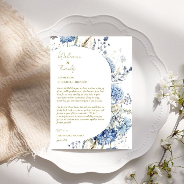 Accueil floral et merci table d'invités de mariage (Créateur téléchargé)