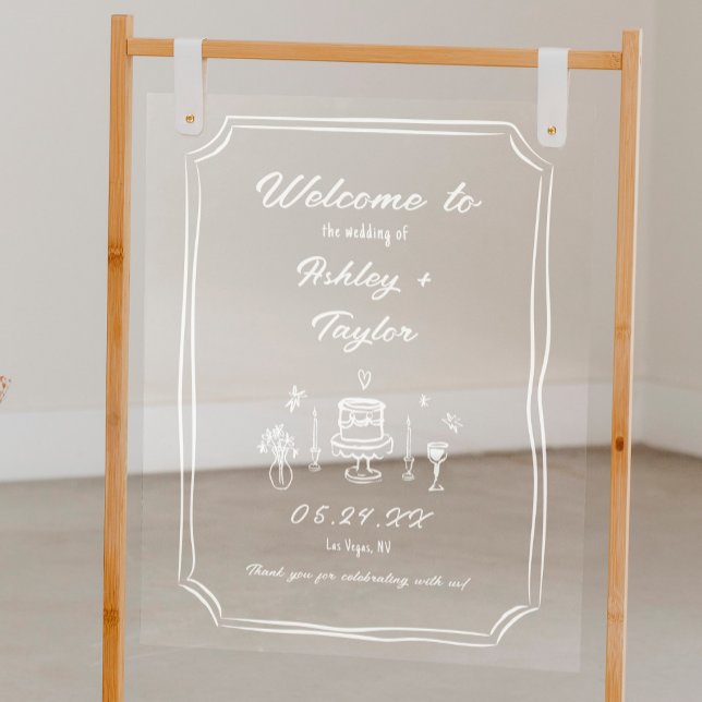 Accueil Mariage Acrylique Quirky Fun Drake Main (Créateur téléchargé)