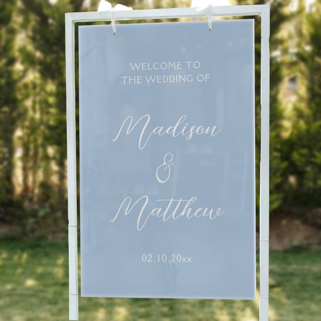 Accueil Mariage bleu Dusty moderne (Créateur téléchargé)