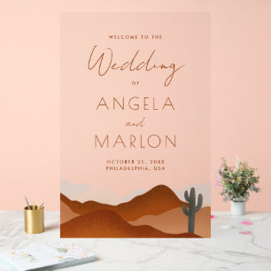 Accueil Mariage de la montagne Boho Desert Modern