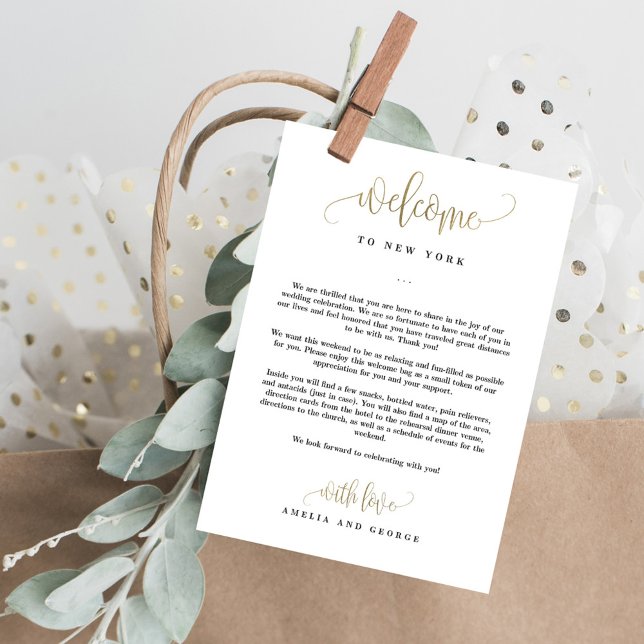 Accueil mariage Et Itinéraire Carte Faux Gold (Créateur téléchargé)