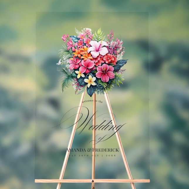 Accueil Mariage floral tropical (Neutre)