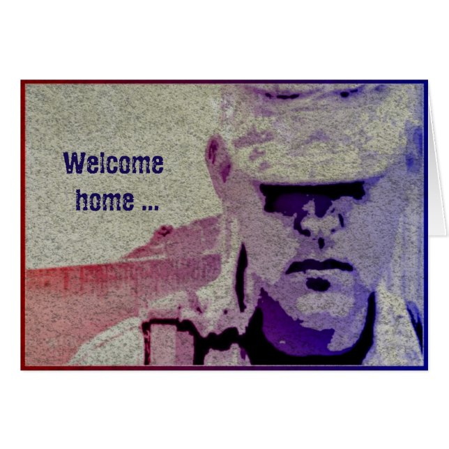 Accueil & Merci Carte de voeux militaire (Devant horizontal)