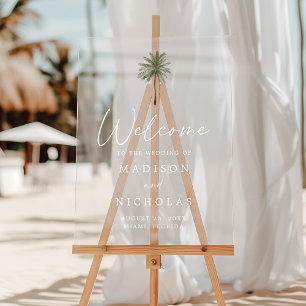 Accueil minimal du Mariage Palm Tree