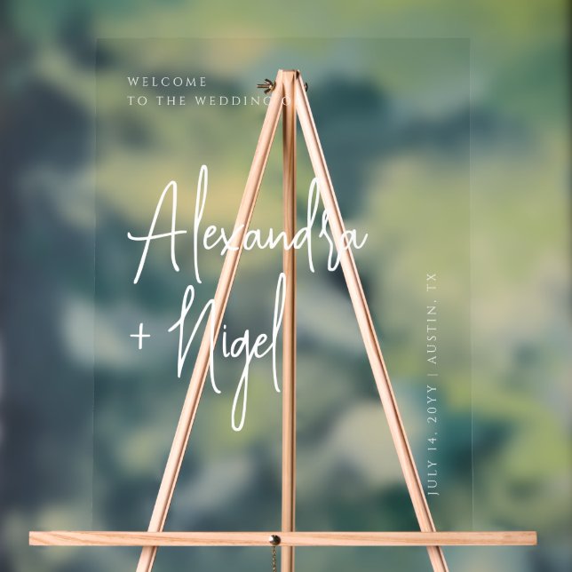 Accueil minimaliste de Mariage standard transparen (Neutre)