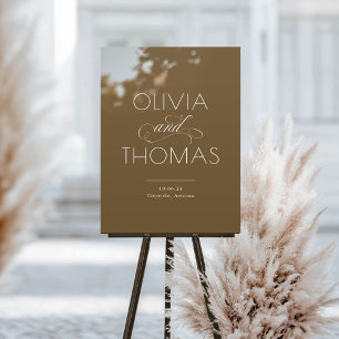 Accueil minimaliste moderne Mariage Brown
